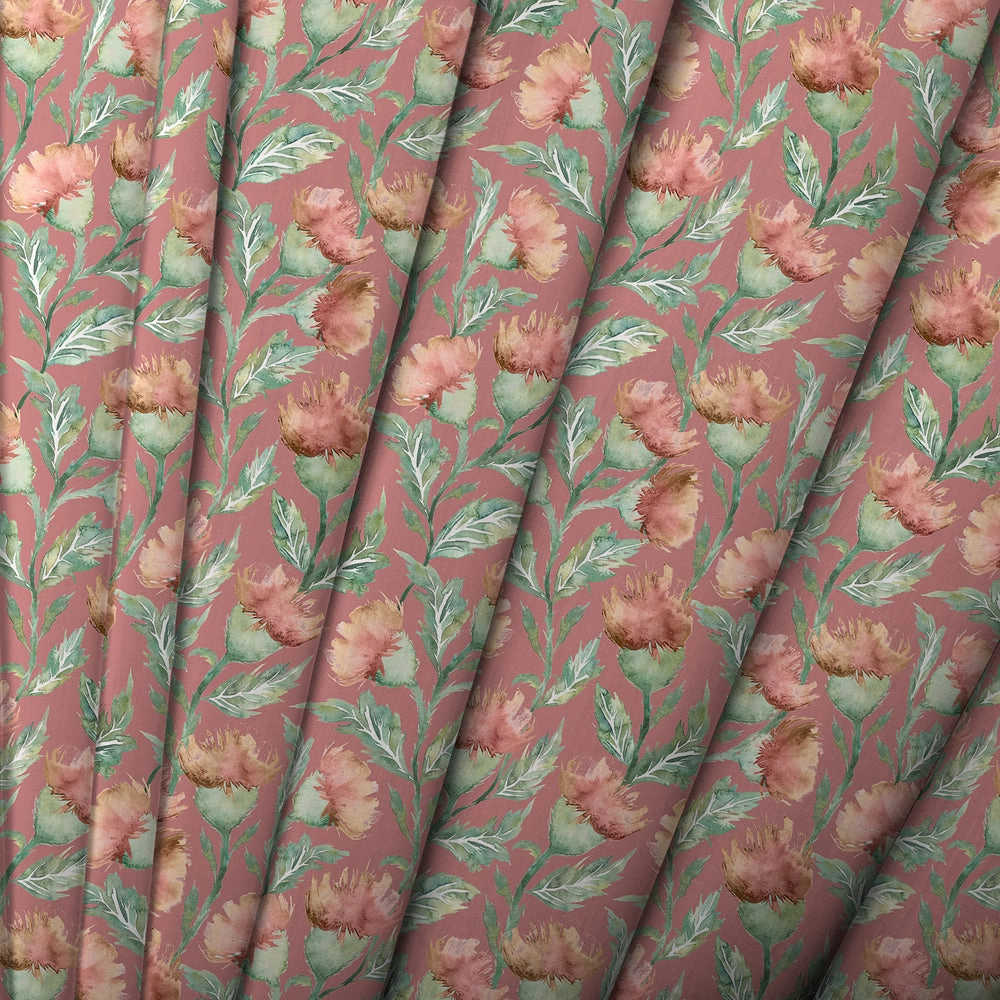 Ettrick Printed Made to Measure Curtains Rust