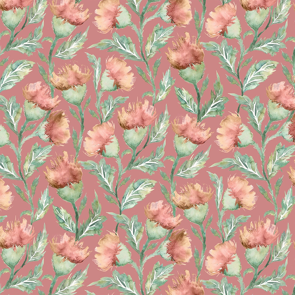 Ettrick Printed Made to Measure Curtains Rust
