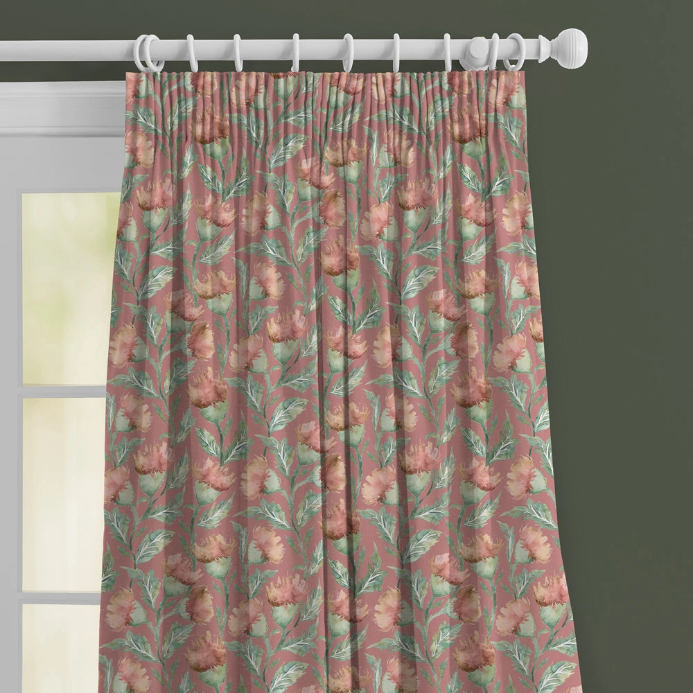 Ettrick Printed Made to Measure Curtains Rust