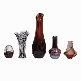 European Midcentury Glass Set elegant wall decor
