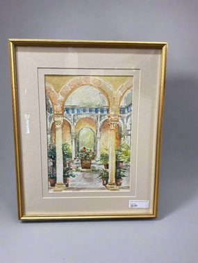EXOTIC GARDEN WATERCOLOR classic mural painting