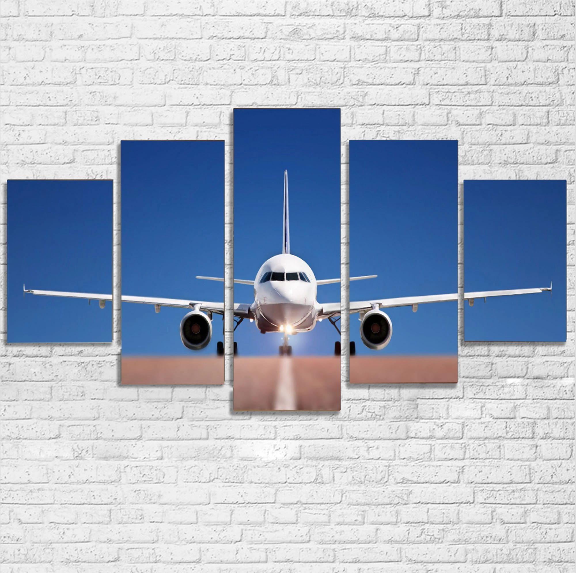 Face to Face with Airbus A320 Printed Multiple Canvas Poster canvas mural art