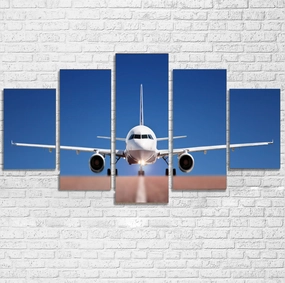 Face to Face with Airbus A320 Printed Multiple Canvas Poster canvas mural art