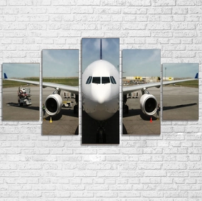 Face to Face with an Huge Airbus Printed Multiple Canvas Poster canvas mural art