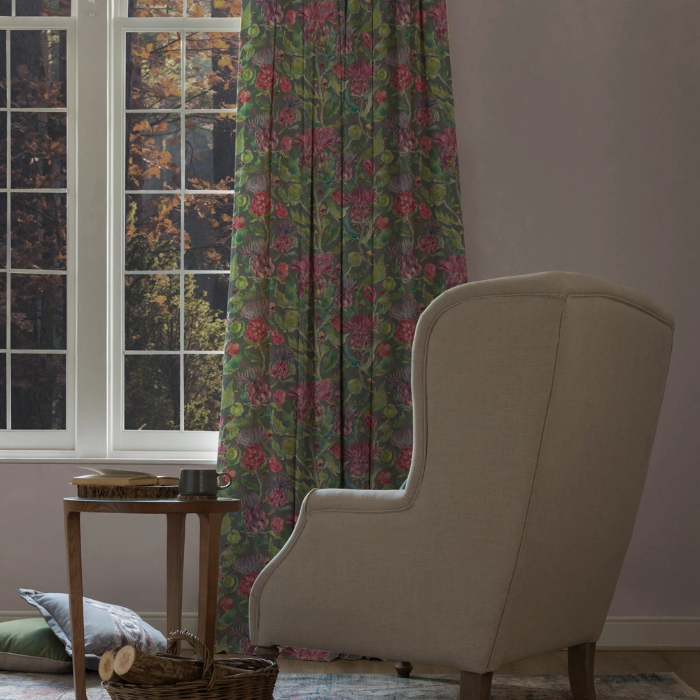 Fairytale Bristles Printed Cotton Fabric (By The Metre) Forest