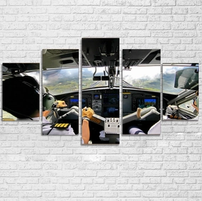 Fantastic Cockpit Shot Printed Multiple Canvas Poster canvas mural art