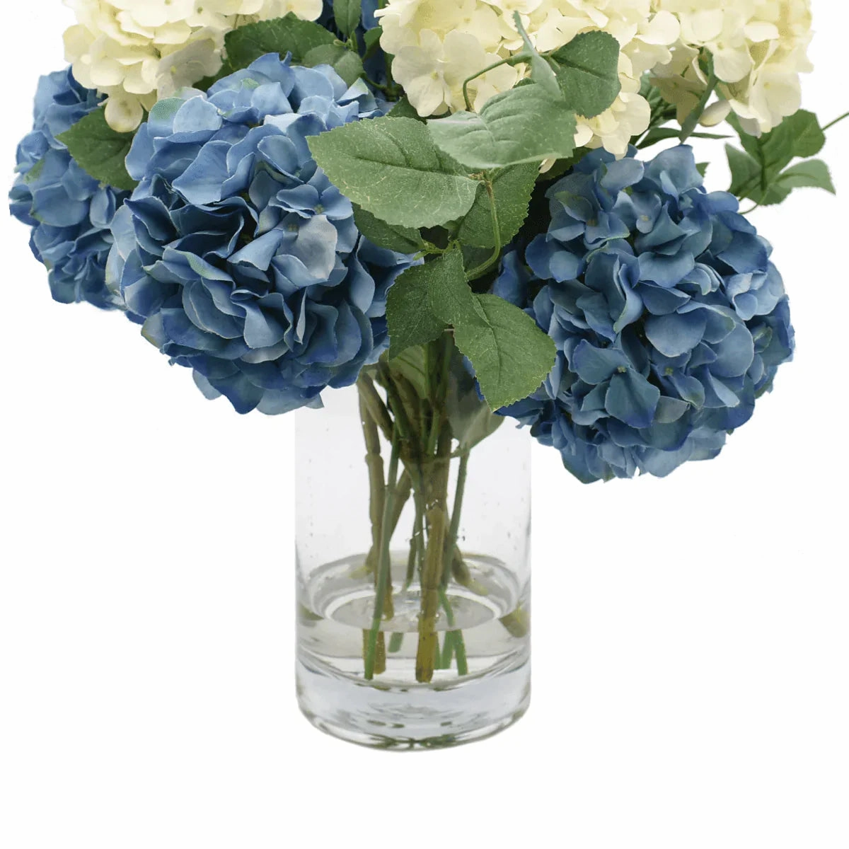 Faux Blue & White Hydrangeas Arrangement