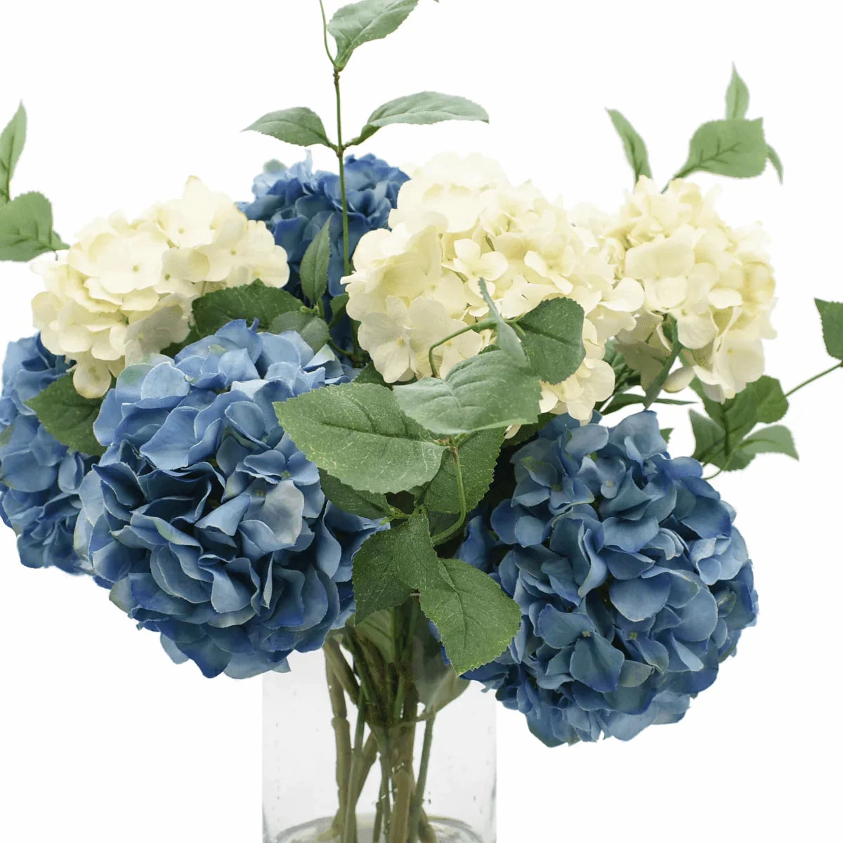 Faux Blue & White Hydrangeas Arrangement