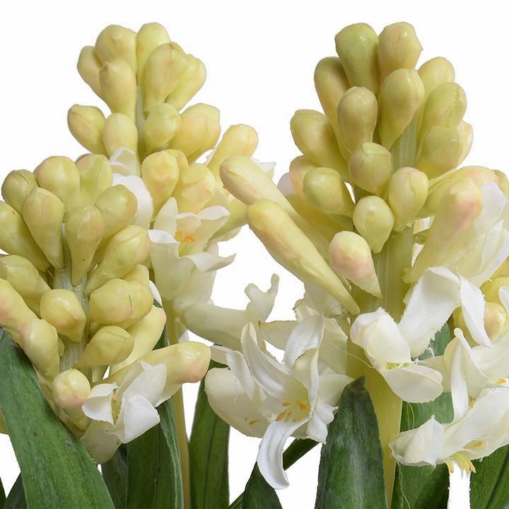 Faux Hyacinth Bulbs in Blue & White Porcelain Dish