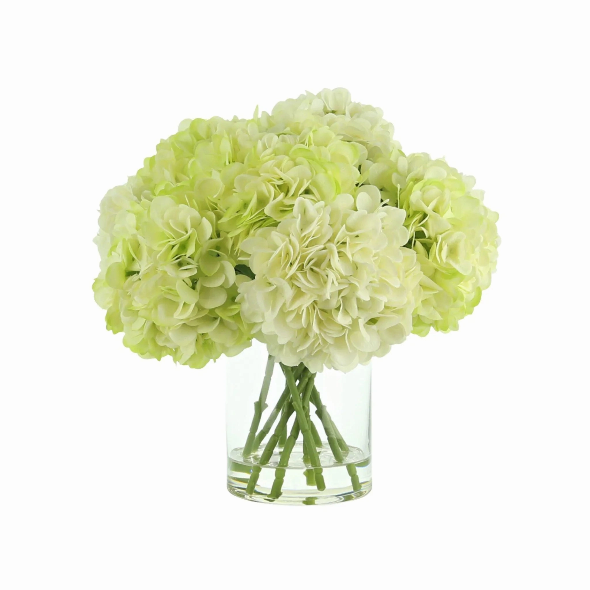 Faux Light Green & Cream Hydrangeas home display ornament