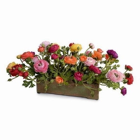 Faux Mixed Ranunculus Centerpiece home display ornament