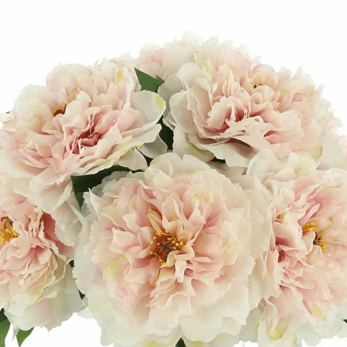 Faux Peony Bunch in a Glass Vase with Bubble