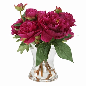 Faux Prima Peony Bouquet home display ornament