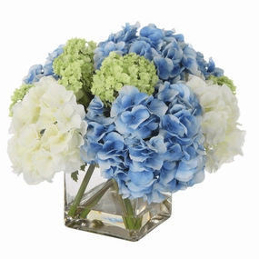 Faux Providence Hydrangea Bouquet home display ornament