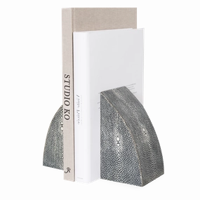 Faux Shagreen Bookends elegant wall decor