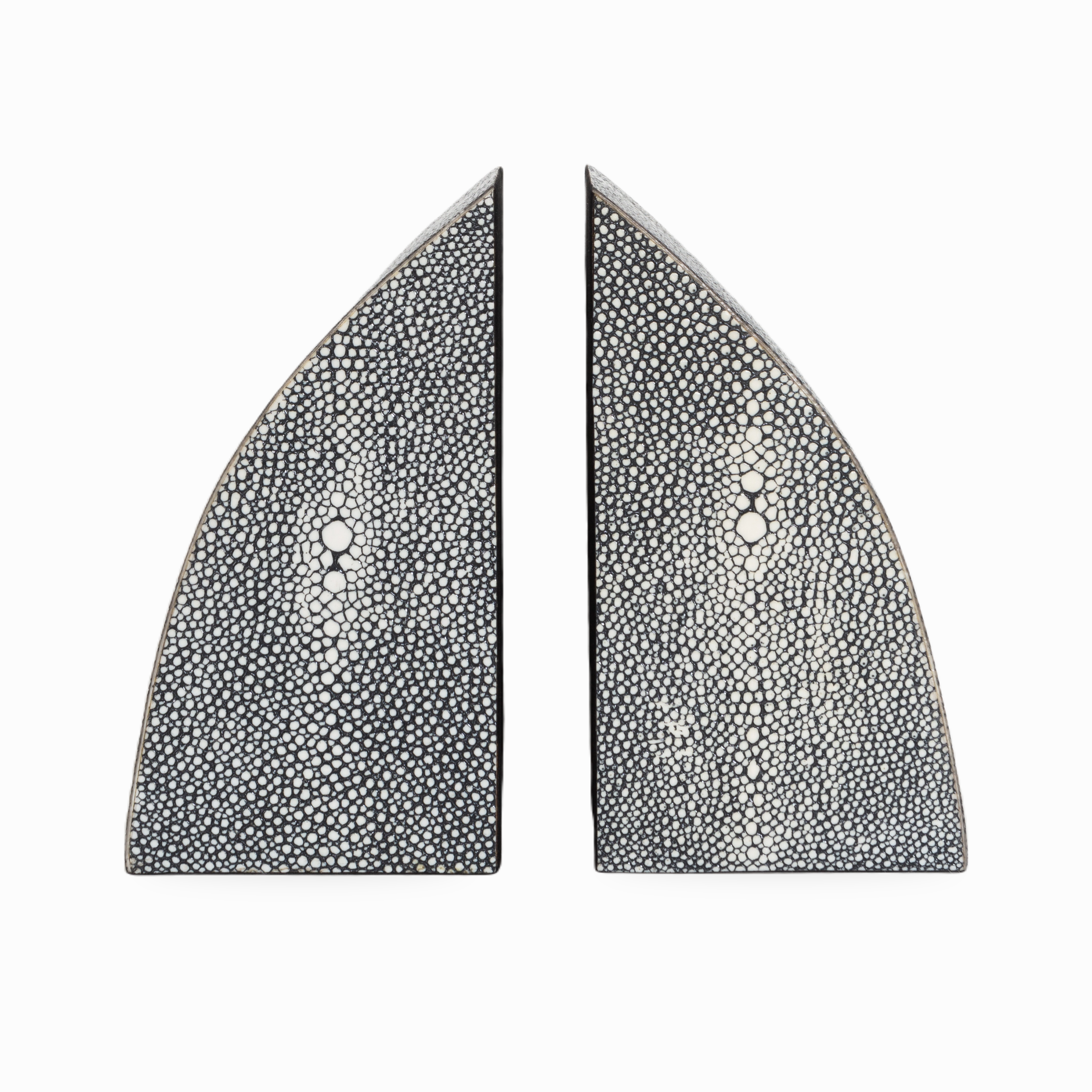 Faux Shagreen Bookends