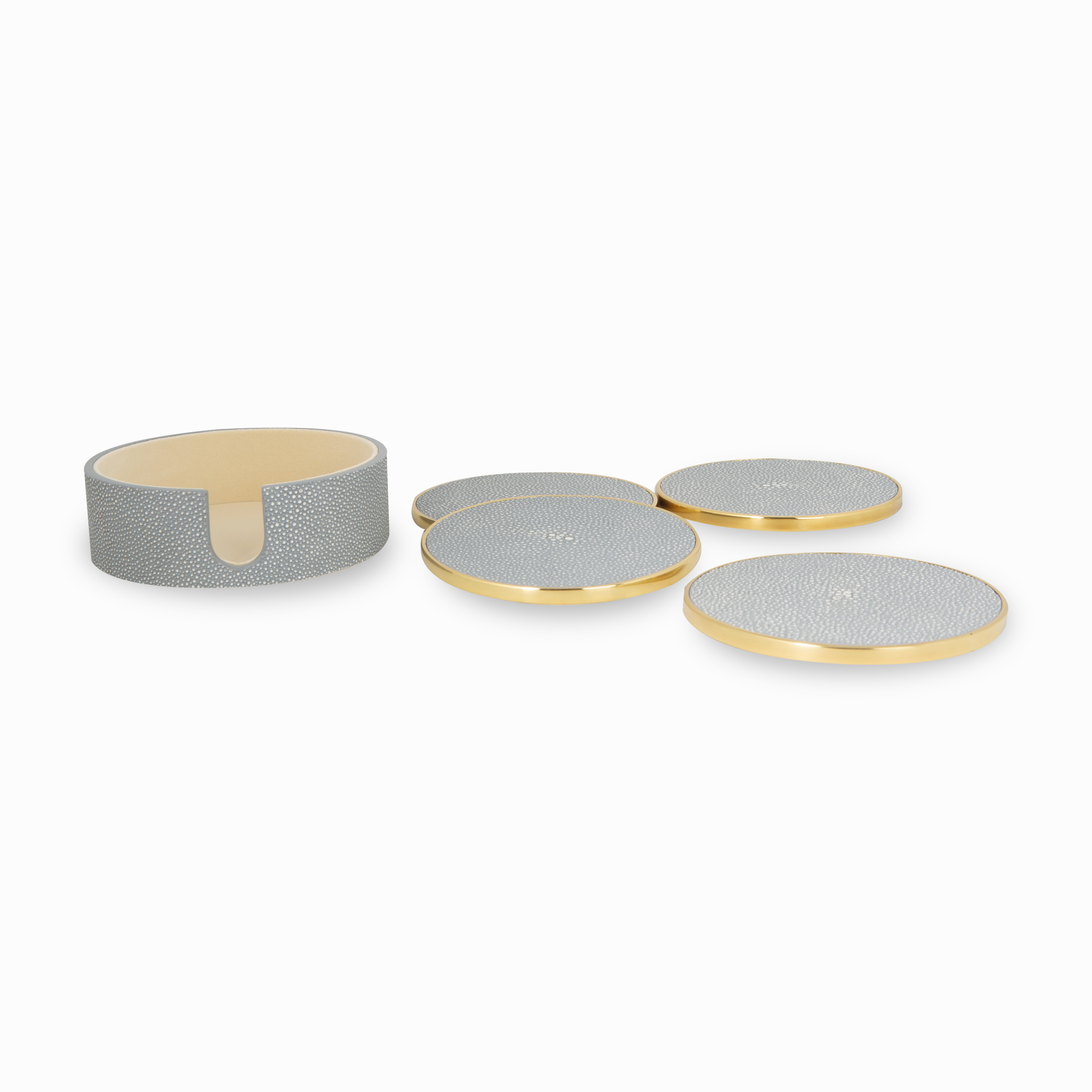 Faux Shagreen Coasters elegant wall decor