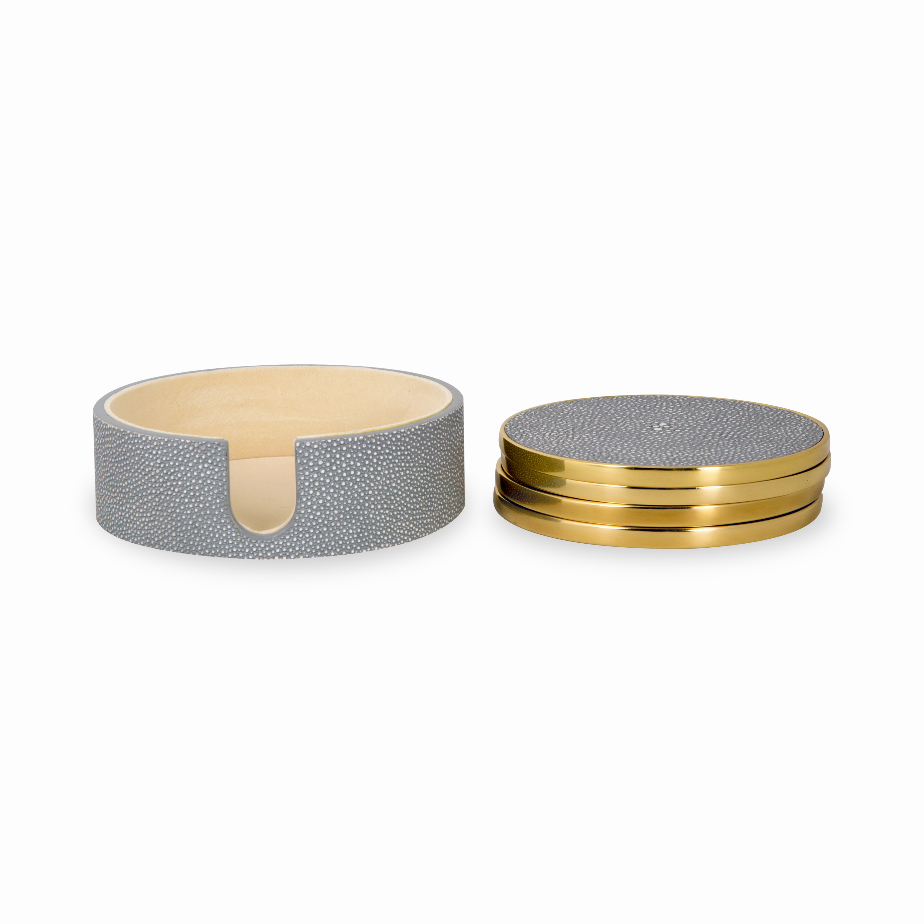 Faux Shagreen Coasters
