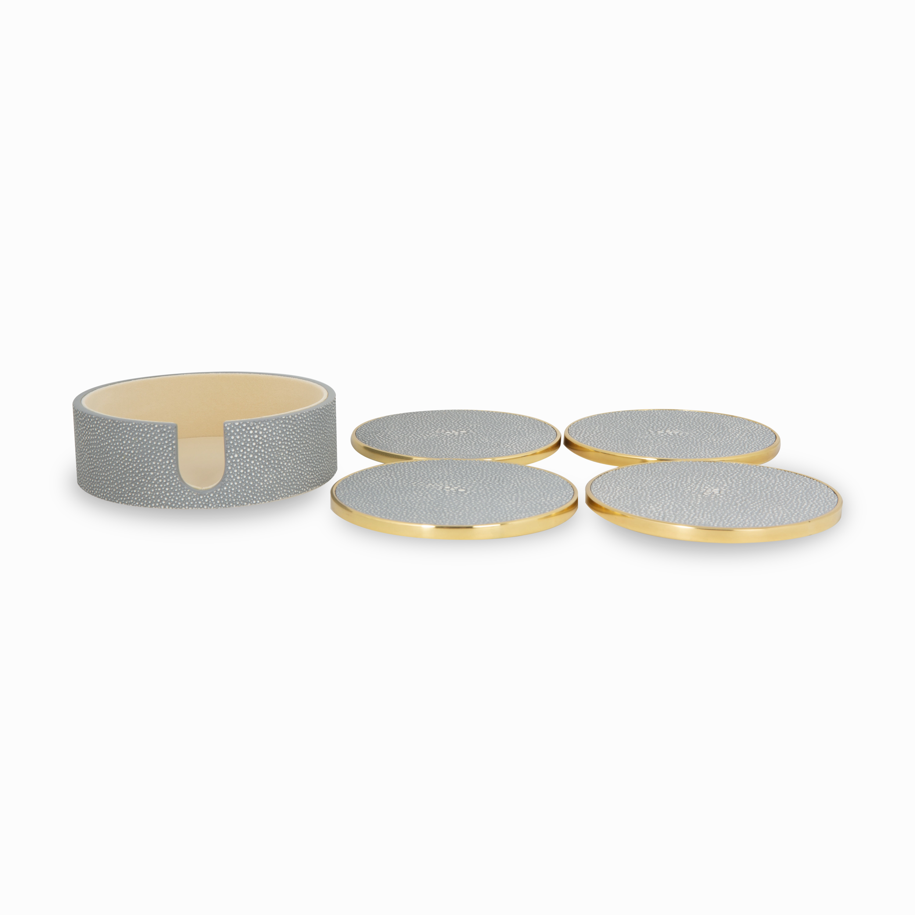Faux Shagreen Coasters