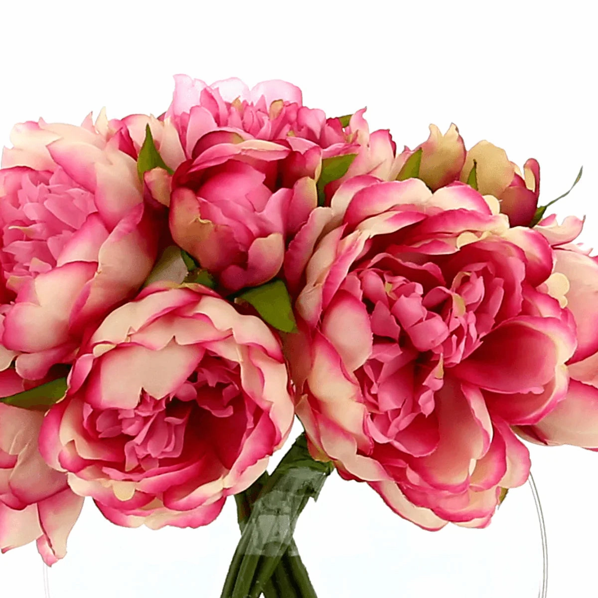 Faux Vibrant Pink Peony Floral Arrangement