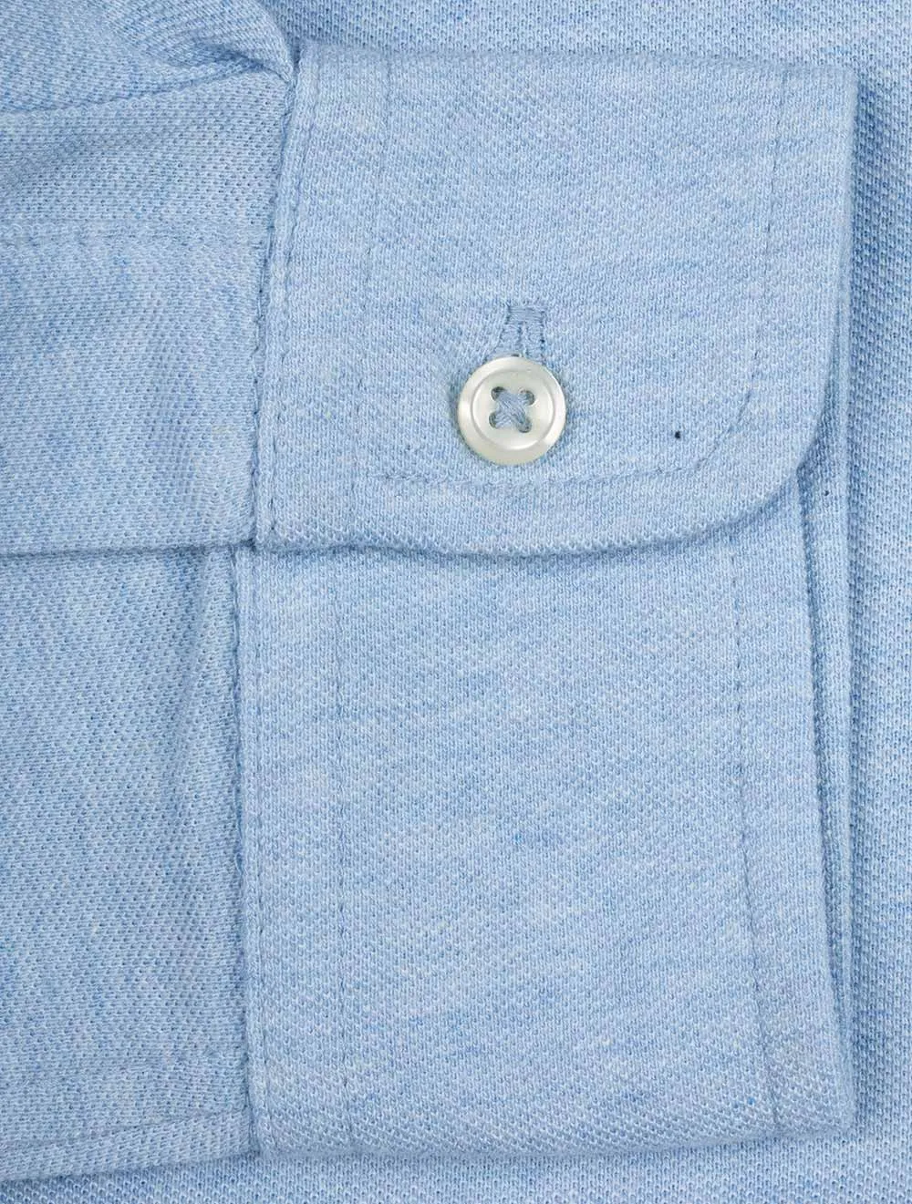 Leichtes Langarmshirt aus Mesh in Blau