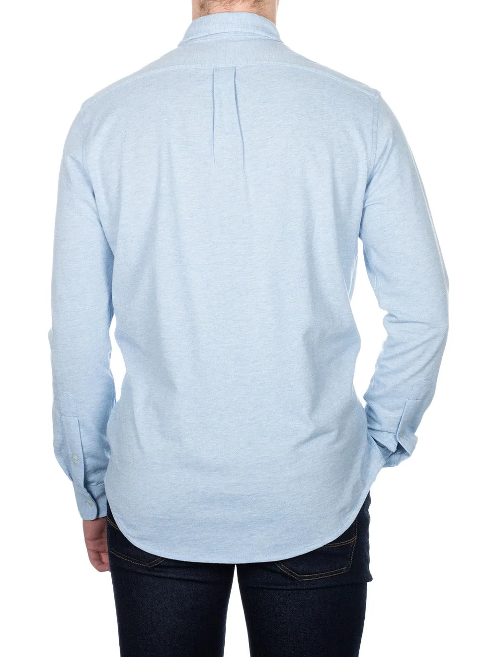 Leichtes Langarmshirt aus Mesh in Blau