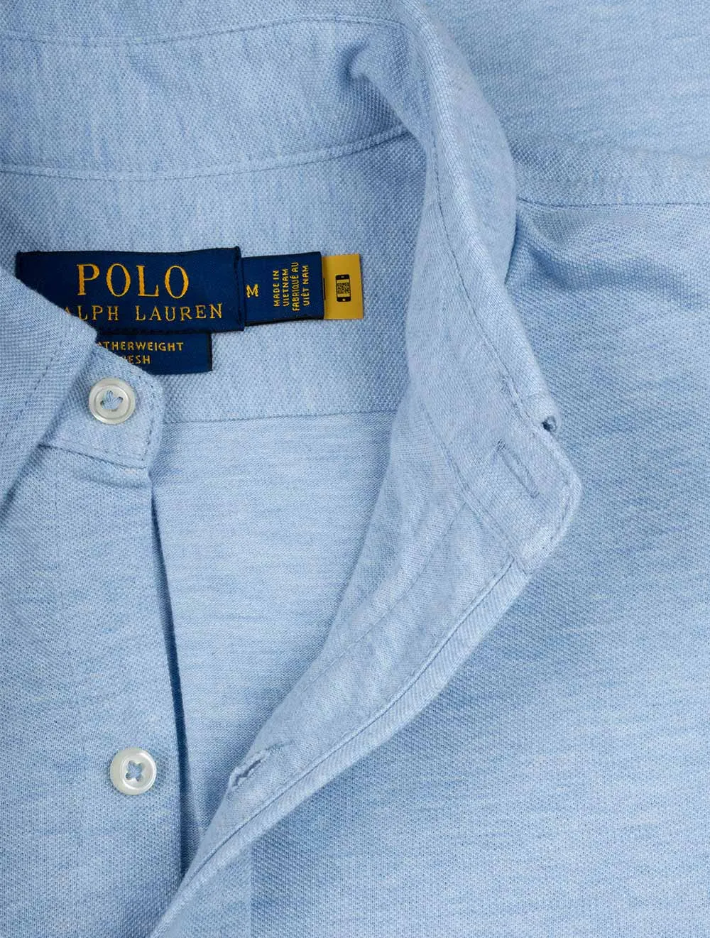 Leichtes Langarmshirt aus Mesh in Blau