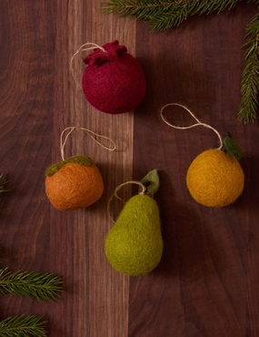 Felt Fruit Ornaments (Set of 4) by Sarah Sherman Samuel decorative tabletop item
