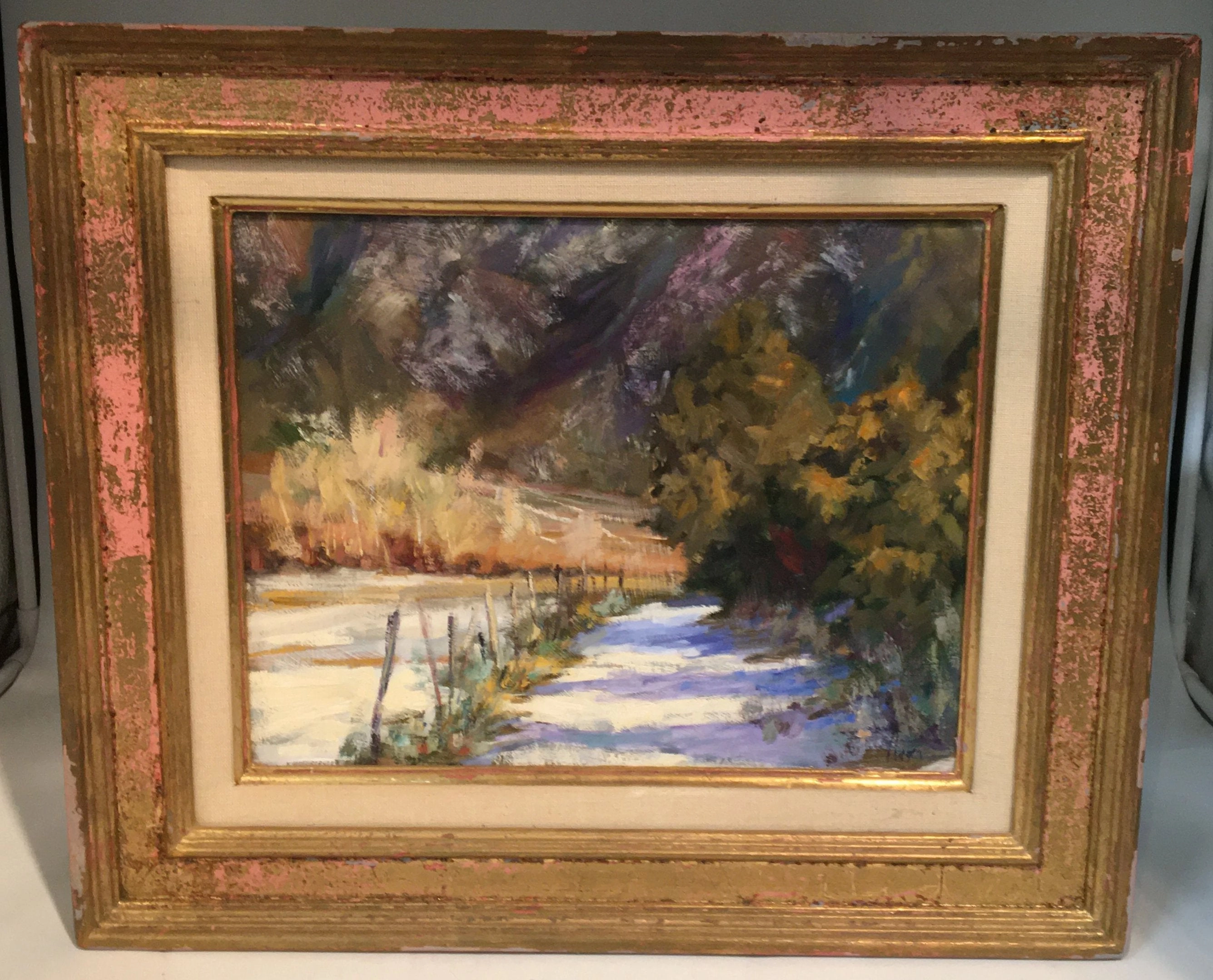 FENCE LINE OIL PAINTING BY PETER HAGEN