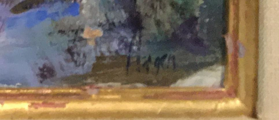 FENCE LINE OIL PAINTING BY PETER HAGEN