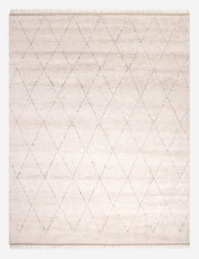 Ferra Hand-Knotted Wool-Blend Moroccan Style Shag Rug trendy fashion rug