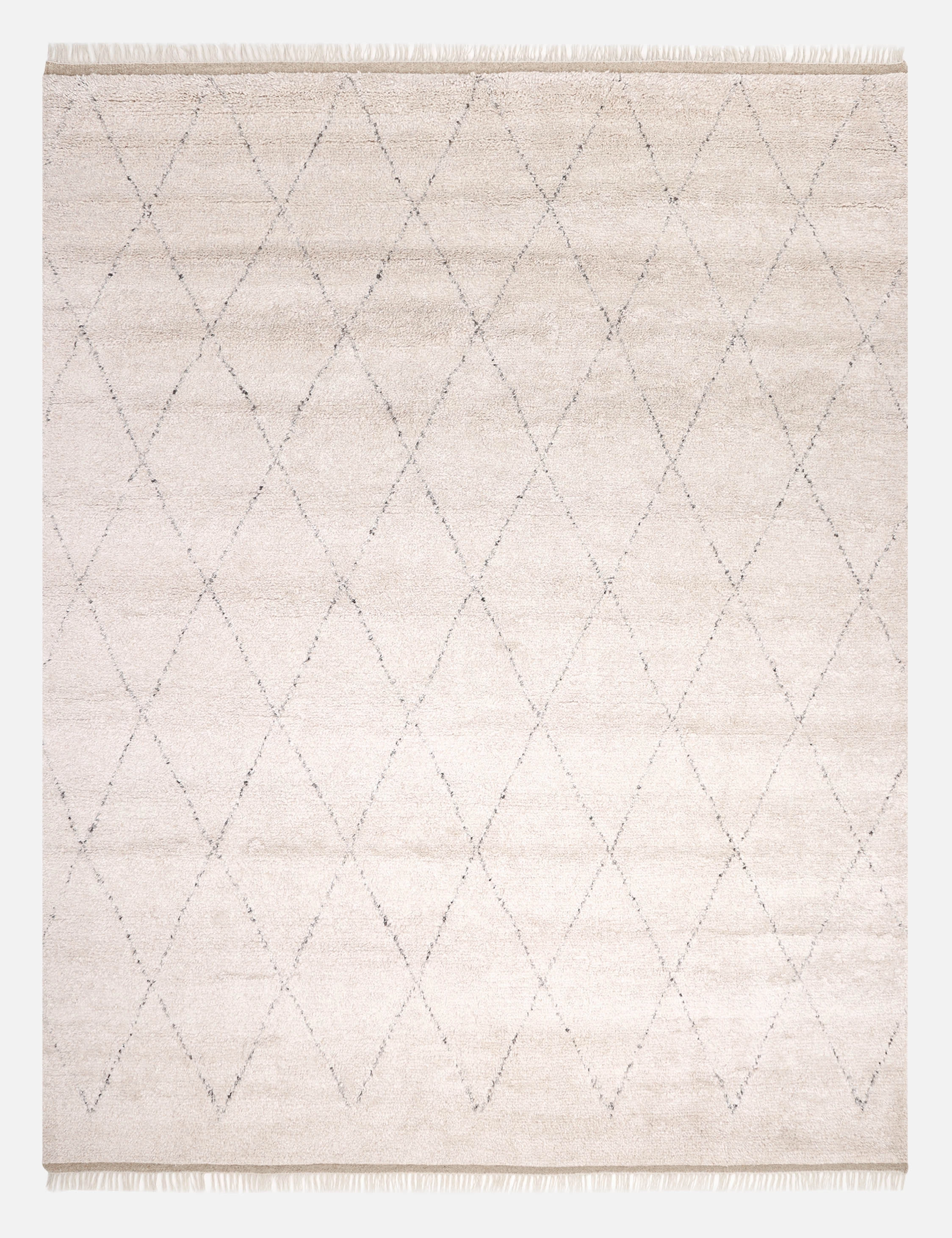 Ferra Hand-Knotted Wool-Blend Moroccan Style Shag Rug trendy fashion rug