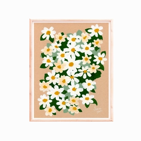Field Daisies Art Print framed wall decor