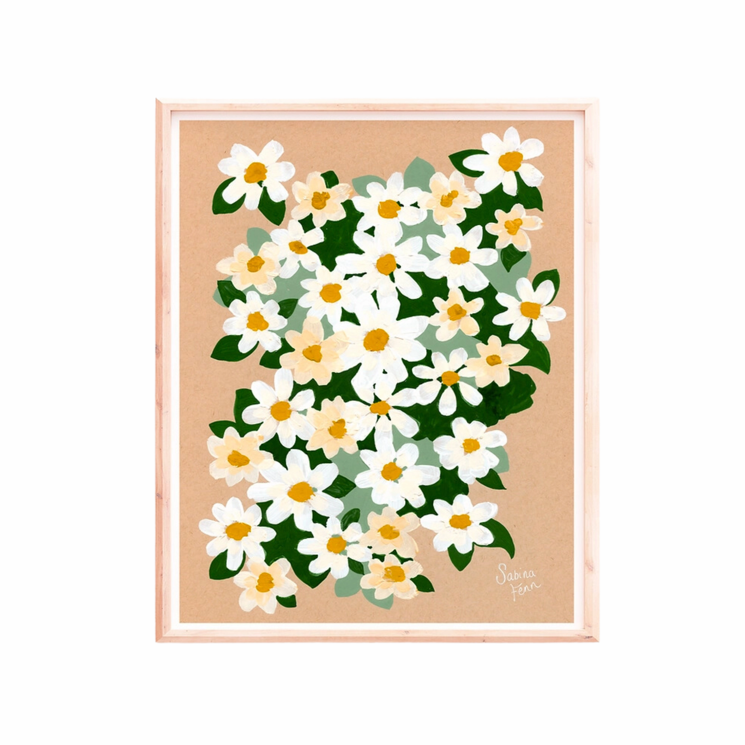Field Daisies Art Print framed wall decor