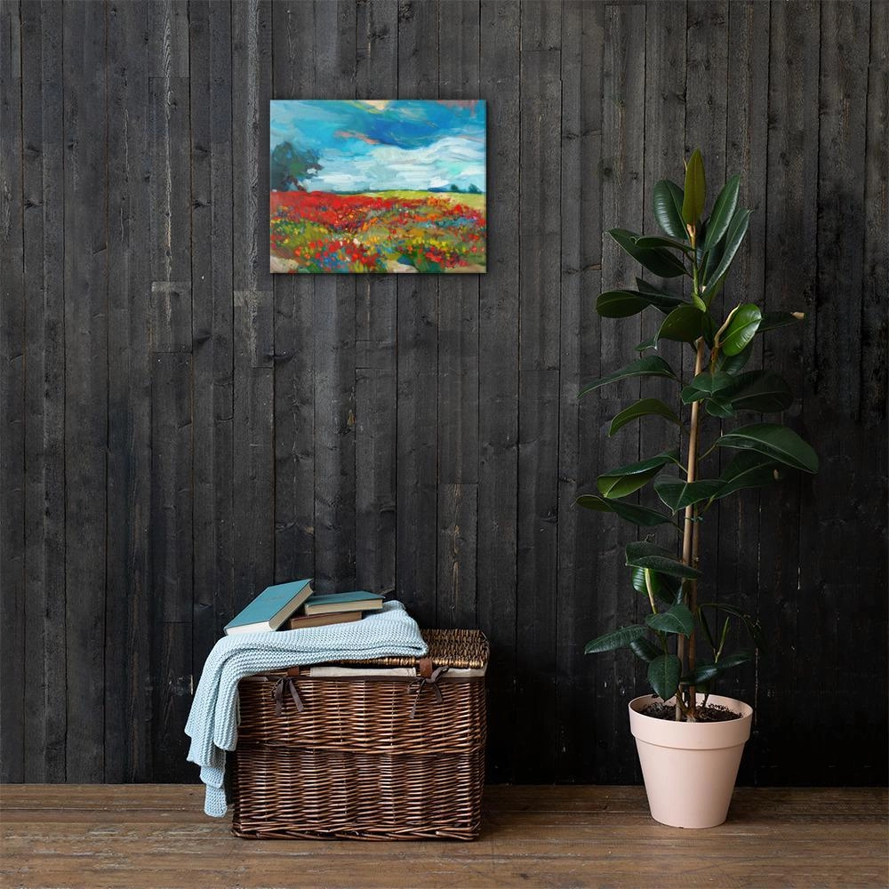 Fields of flowers - canvas