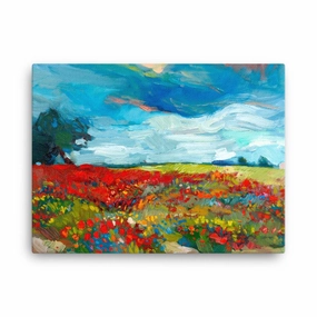 Fields of flowers - canvas canvas mural art