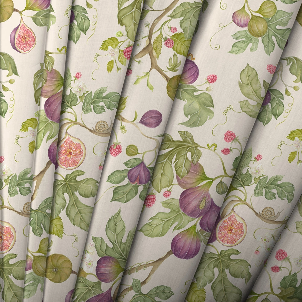 Fig Gardens Printed Cotton Fabric Cream
