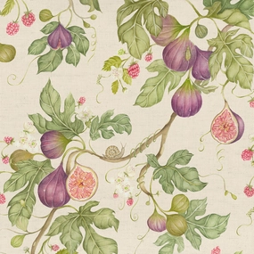 Fig Gardens Printed Cotton Fabric Cream elegant table cloth  