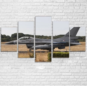 Fighter Jet 16 From Side Printed Multiple Canvas Poster canvas mural art