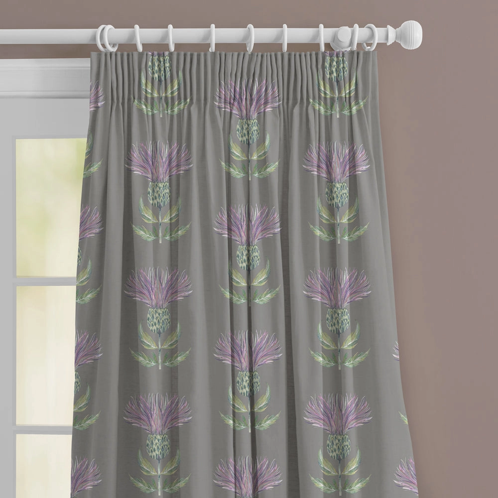 Firth Printed Made to Measure Curtains Granite