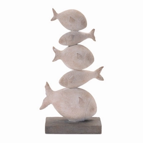 Fish Stack on Base 11.25H (Resin) interior room decor