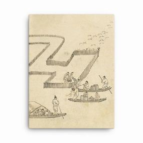 Fishing, Kim Hong-do - canvas canvas mural art