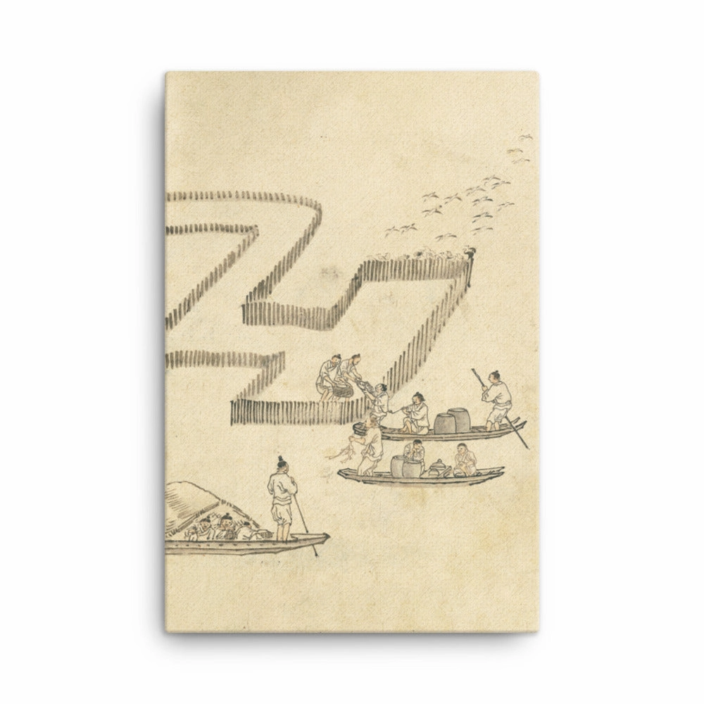Fishing, Kim Hong-do - canvas