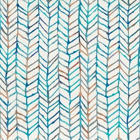 Fishing Net Printed Cotton Fabric (By The Metre) Cobalt elegant table cloth  