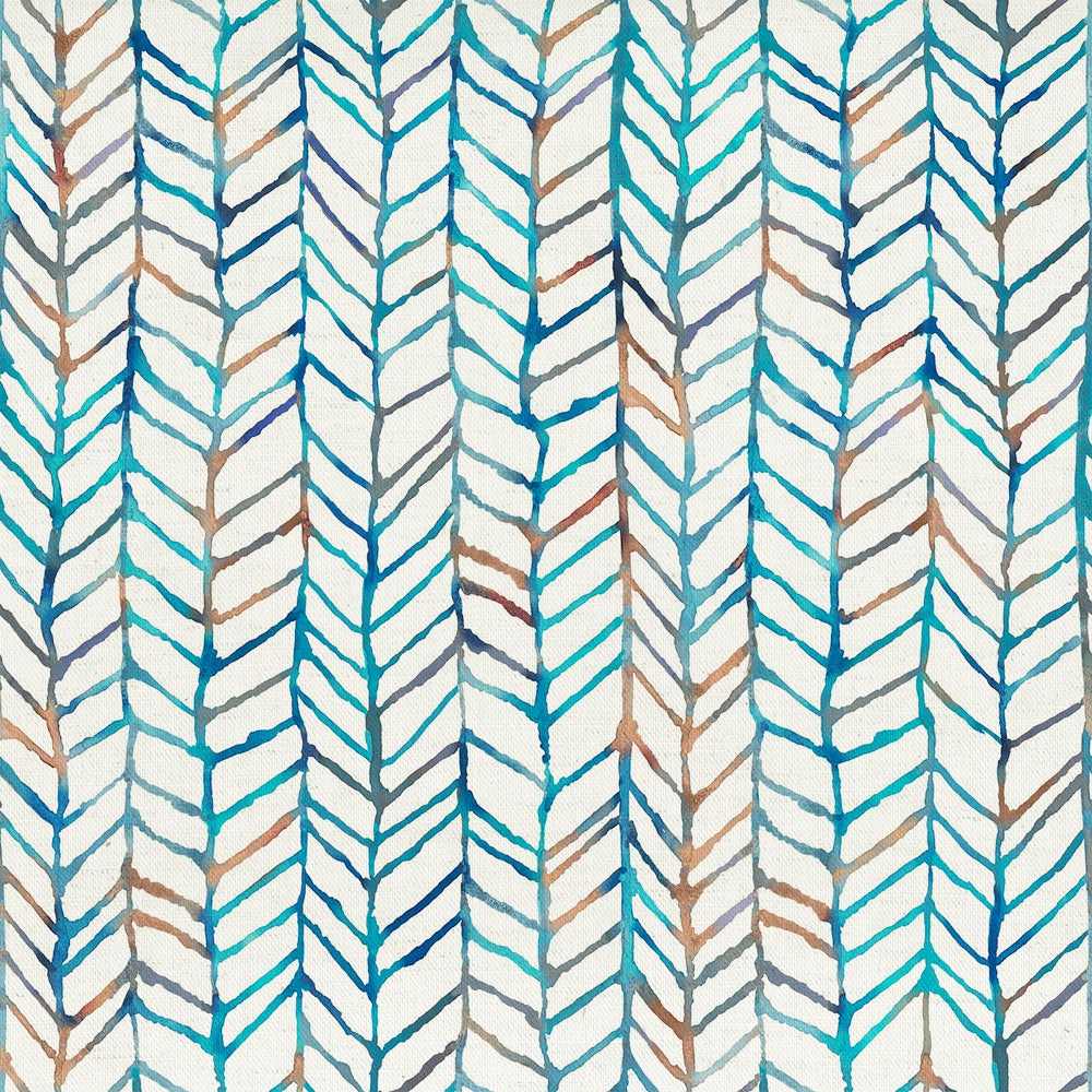 Fishing Net Printed Cotton Fabric (By The Metre) Cobalt elegant table cloth  