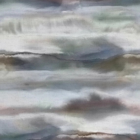 Fjord Printed Cotton Fabric (By The Metre) Slate elegant table cloth  