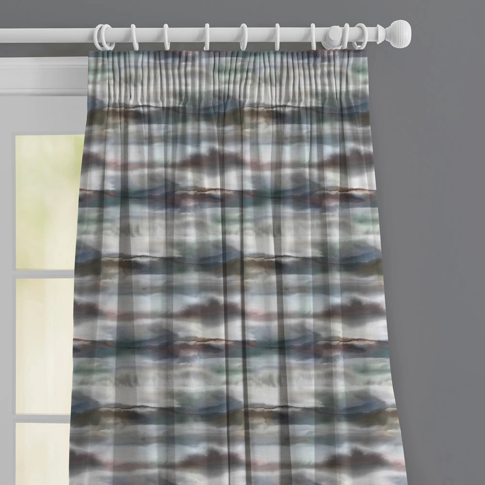Fjord Printed Made to Measure Curtains Slate