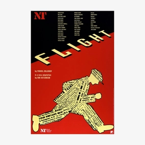 Flight 1998 Print vintage woodcut wallpaper