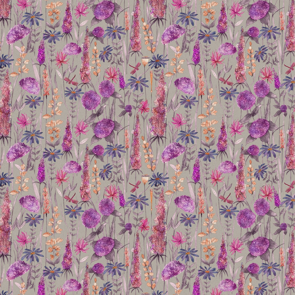 Florabunda Printed Cotton Fabric (By The Metre) Fuchsia Pink