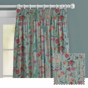 Florabunda Printed Made to Measure Curtains Cornflower patterned fashion rug  